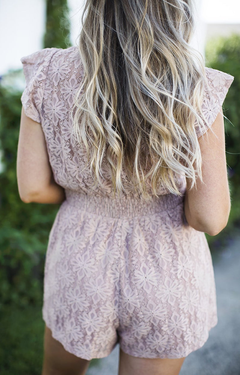 Blush Lace Romper