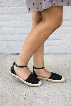 Black Espadrille Sandal