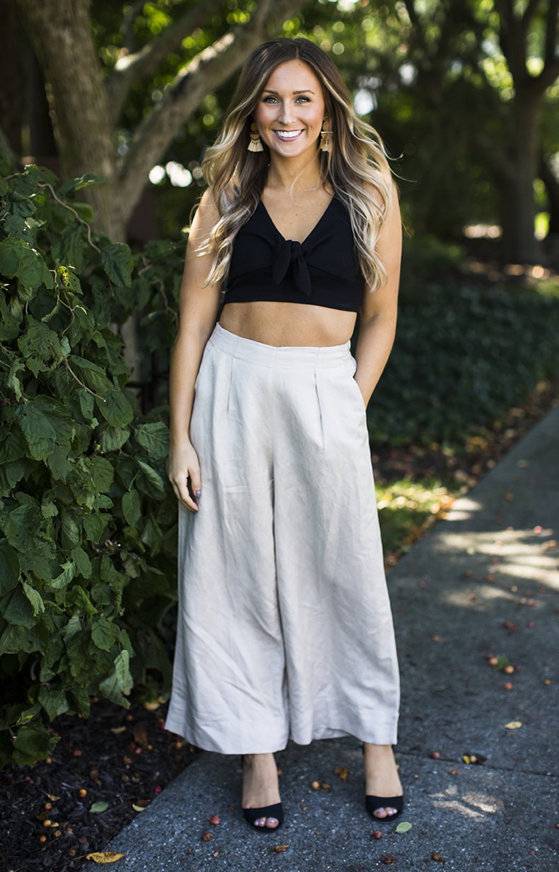 Black Tie Crop Top