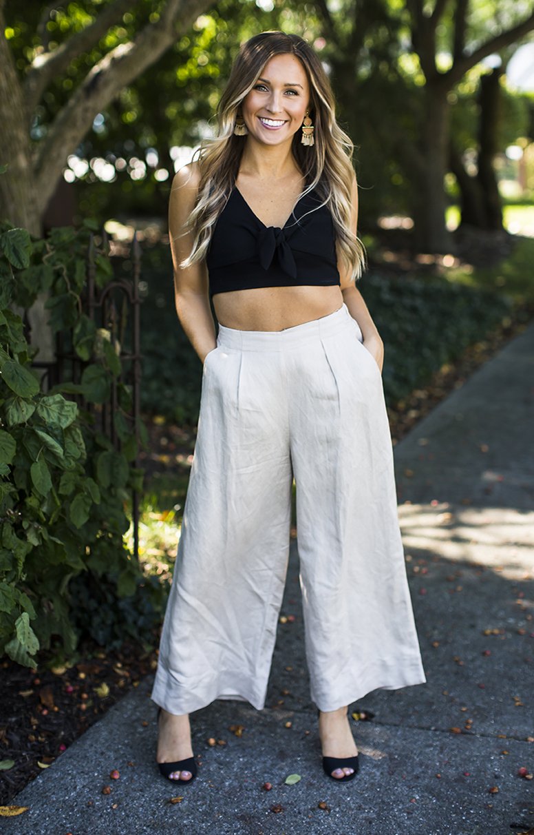 Black Tie Crop Top