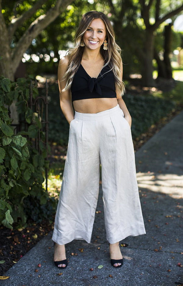 Light Beige Palazzo Pants