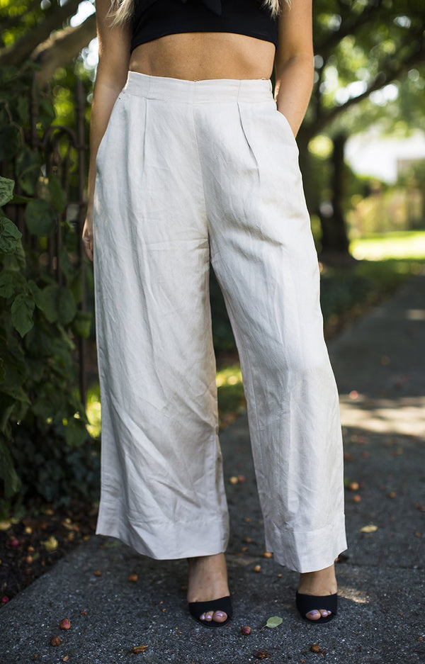 Light Beige Palazzo Pants