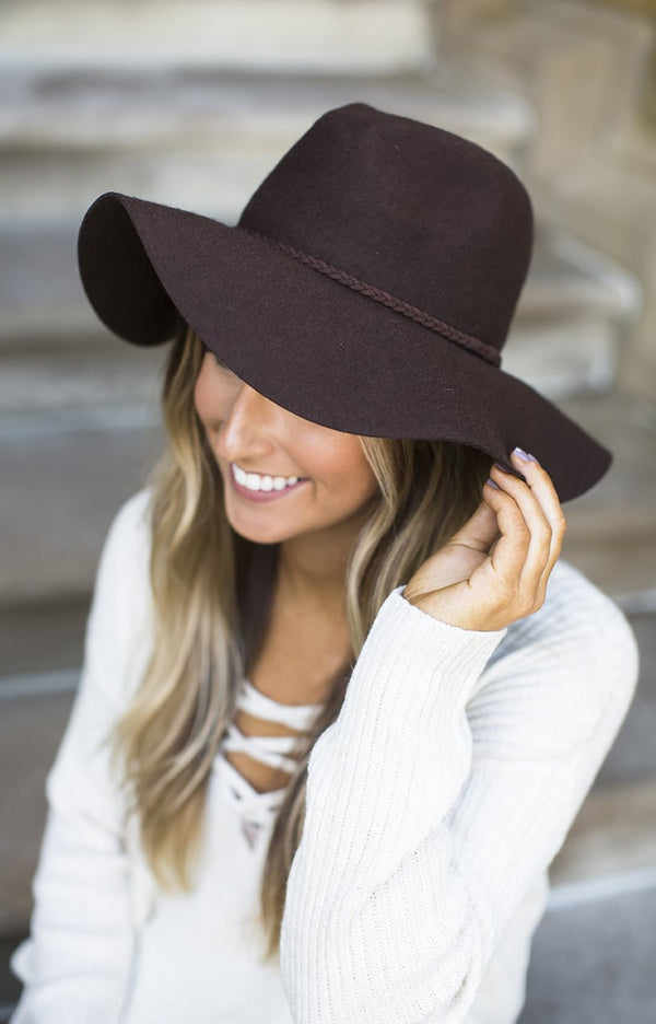 Brown Braided Panama Hat