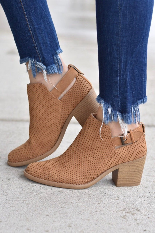 Tan Mesh Bootie