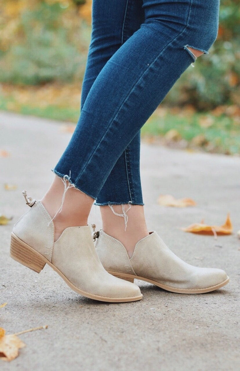 Light Stone Ankle Bootie